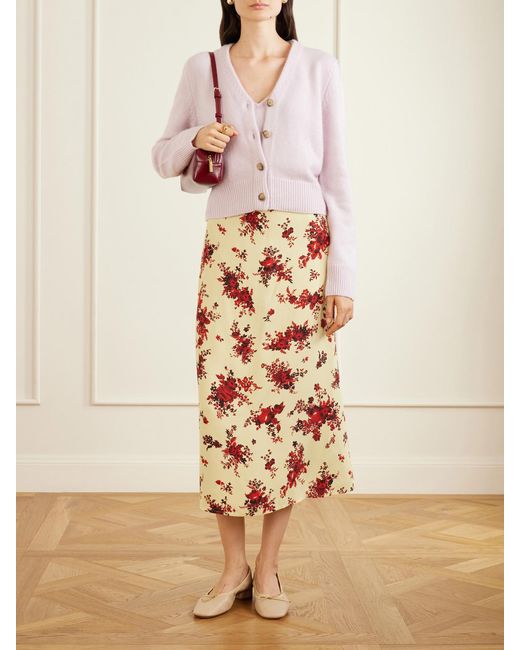 Brandon Maxwell Pink The Sloane Silk And Cashmere-Blend Knitted Cardigan
