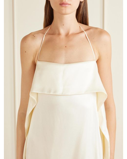 Sharon Wauchob White Edita Silk Maxi Dress