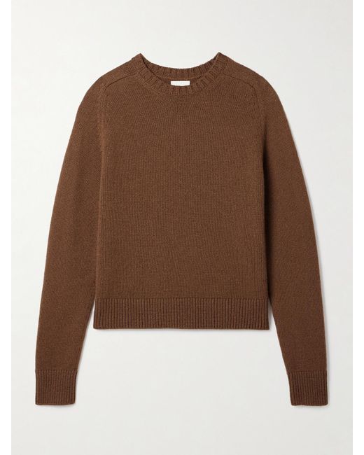 Khaite Brown Nera Kaschmirpullover
