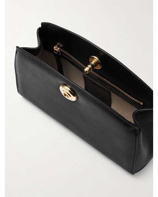 Liffner Black Leather Clutch