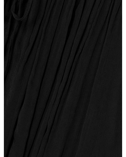 Isabel Marant Black Vutti Bluse Aus Krepon Mit Raffungen Und Verzierungen Zum Binden
