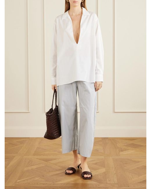 Comme Si White Cotton-Poplin Shirt
