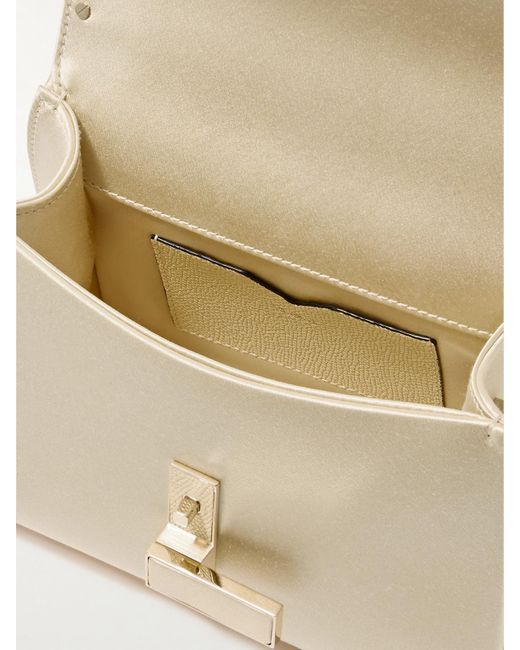 Valextra Natural Iside Micro Tote Aus Satin