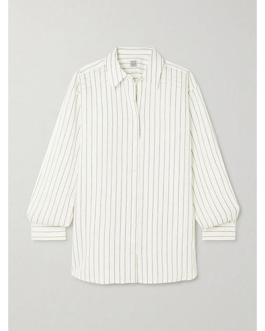 Totême Natural Striped Voile Shirt