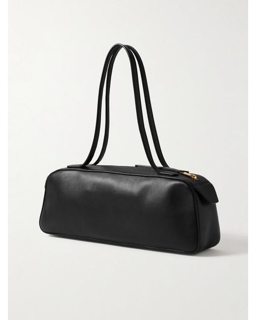 Khaite Black Simona Leather Shoulder Bag