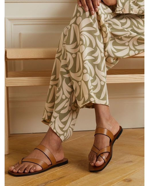A.Emery Brown Carter Leather Slides