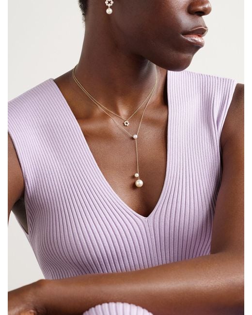 Sophie Bille Brahe Natural Luna 18-Karat Recycled Diamond Necklace