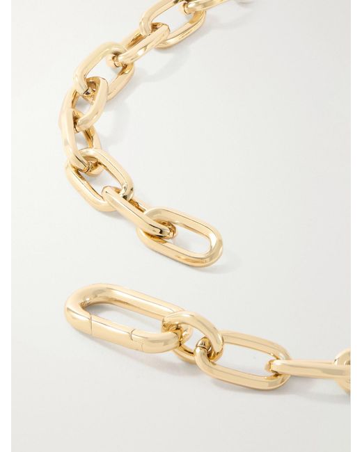 LaDoubleJ White Talismania-Plated Malachite Necklace