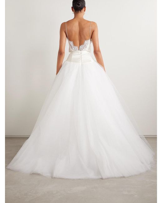 Vivienne Westwood White Joe Petticoat Maxirock Aus Tüll Mit Satinbesatz Und Krinoline
