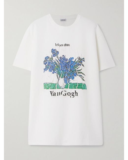 Loewe Blue T-Shirt Aus Jersey Aus Einer Baumwollmischung Mit Print