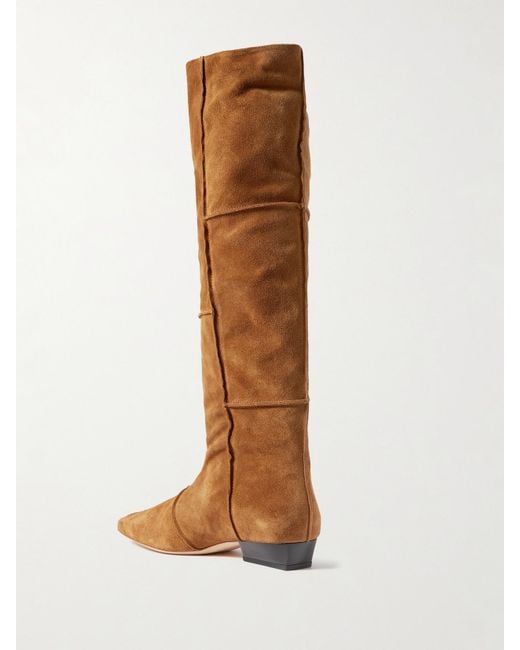 Staud Brown Wally Suede Knee Boots