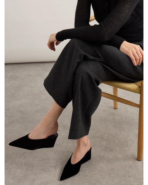 Alaïa Black 75 Wedges Aus Samt