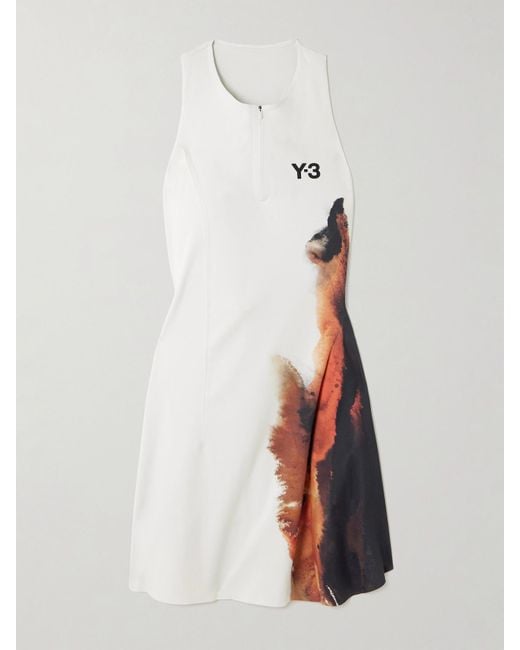 adidas Originals Women's White Y-3 Cutout Appliquéd Printed