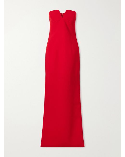 Ilkyaz Ozel Red Ecliptica Crepe Gown