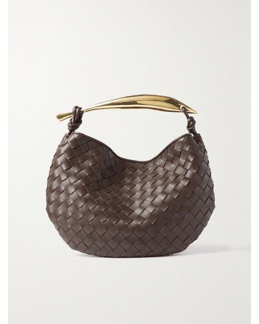 Bottega Veneta Brown Sardine Small Intrecciato Leather Tote