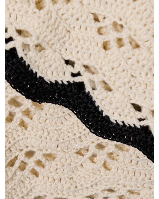 Zimmermann Natural Rhiannon Crocheted Cotton Midi Skirt