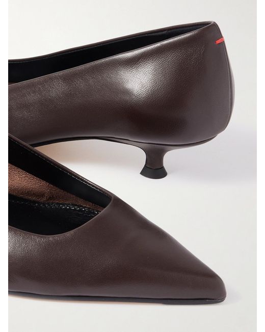 Aeyde Brown Cari Leather Pumps