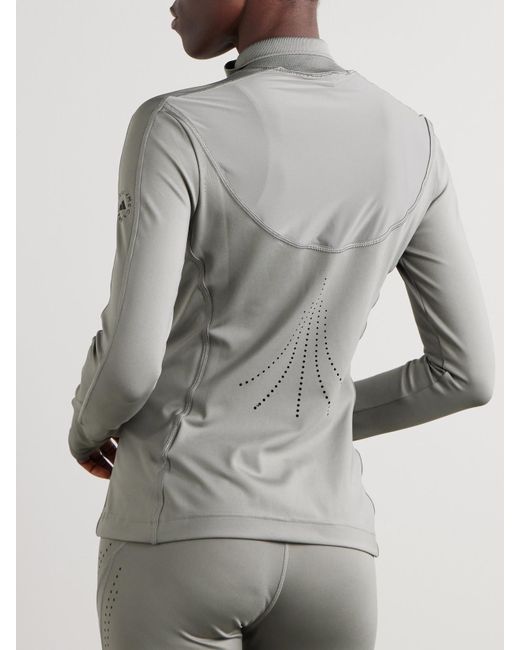 Adidas By Stella McCartney Gray Truepurpose Jacke Aus Recyceltem Stretch-Material Mit Print