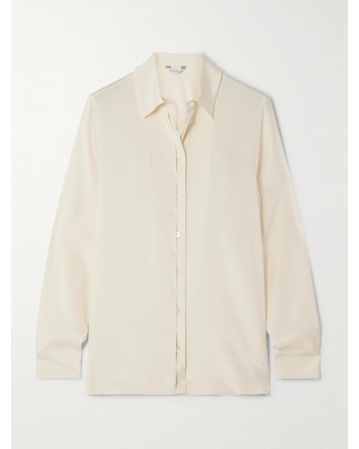 Max Mara Natural Avion Hemd Aus Einer Seidenmischung