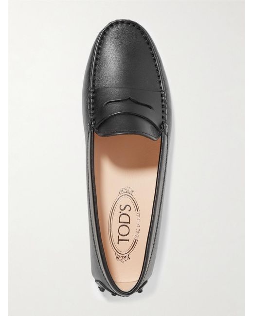 Tod's White Gommino Leather Loafers