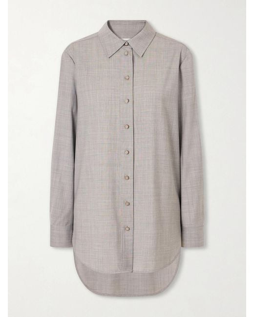 Zimmermann Gray Valiant Wool Shirt