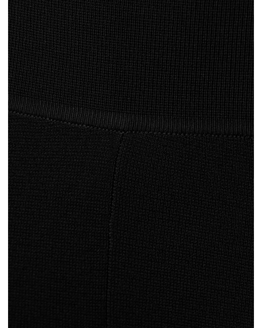 Staud Black Santino Cropped Knitted Leggings