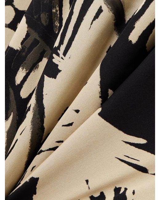 Johanna Ortiz Black Primera Vez Cutout Printed Silk-Georgette Maxi Dress