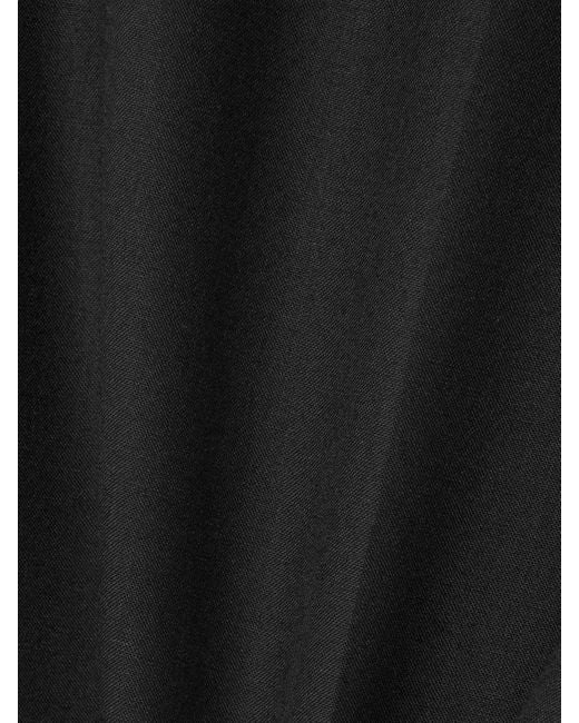 The Row Black Bufus Hose Mit Geradem Bein Aus Wolle