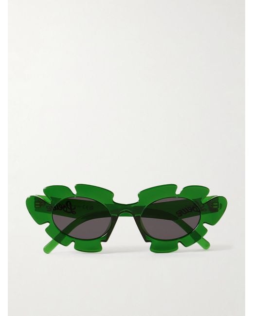 Lunettes De Soleil Œil-De-Chat En Acétate X Paula's Ibiza Loewe en coloris Green