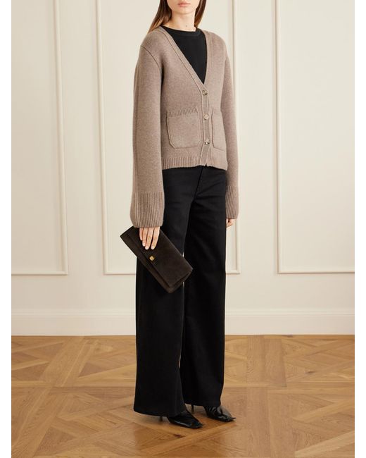 Khaite Natural Scarlet Cashmere Cardigan