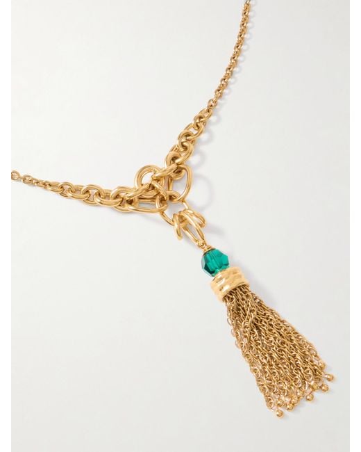 Collier En Métal À Pampille Et À Perle Chloé en coloris White