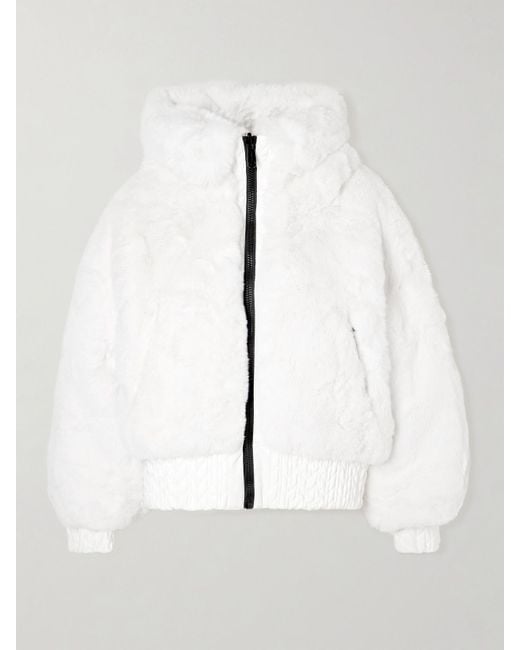 Goldbergh White Indira Wendbare, Wattierte Skijacke Aus Plüsch- Und Recyceltem Material Mit Kapuze