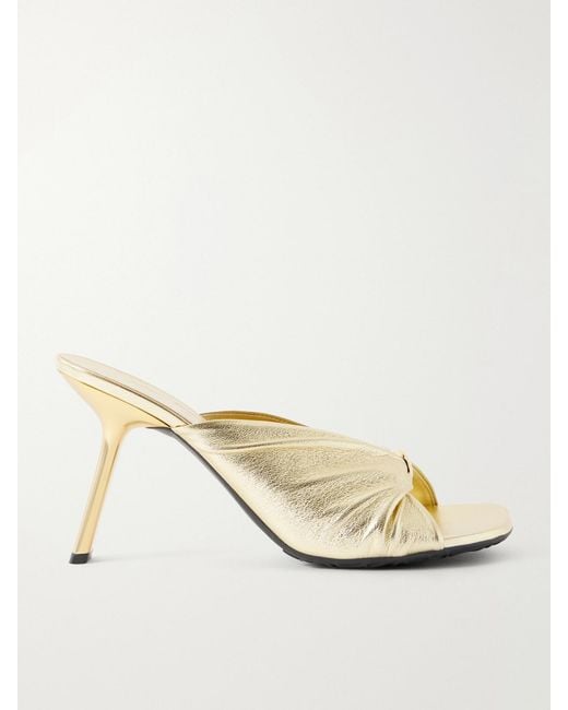 Loewe Natural Paula's Ibiza Metallic Leather Sandals