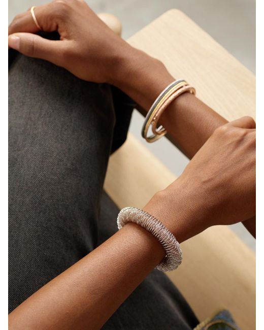 Carolina Bucci Natural K.I.S.S. Large Armband Aus 18 Karat Rosé- Und Weißgold