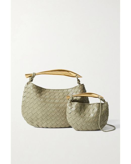 Bottega Veneta Black Sardine Small Intrecciato Leather Tote
