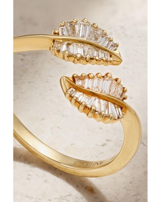 Anita Ko Natural Small Palm Leaf 18-Karat Diamond Ring