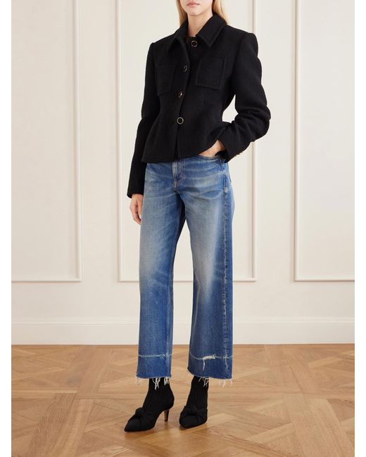 Chloé Black Wool-Blend Bouclé Jacket