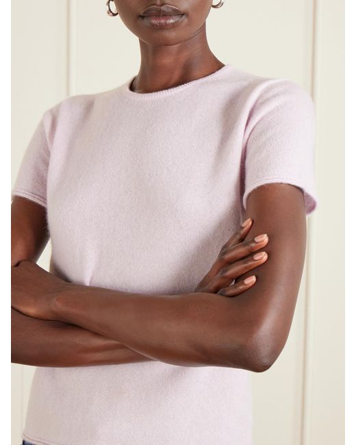 Co. Pink Cashmere And Silk-Blend T-Shirt