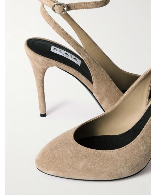 Alaïa White Suede Pumps