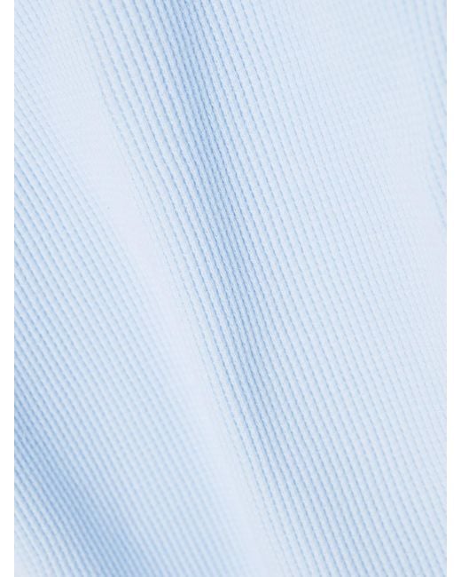 Citizens of Humanity Blue Pilar Cropped Waffle-Knit Cotton T-Shirt