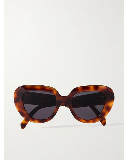 Céline Multicolor Oversized Butterfly-Frame Acetate Sunglasses