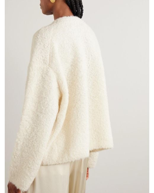Totême Natural Alpaca And Wool-Blend Bouclé Sweater