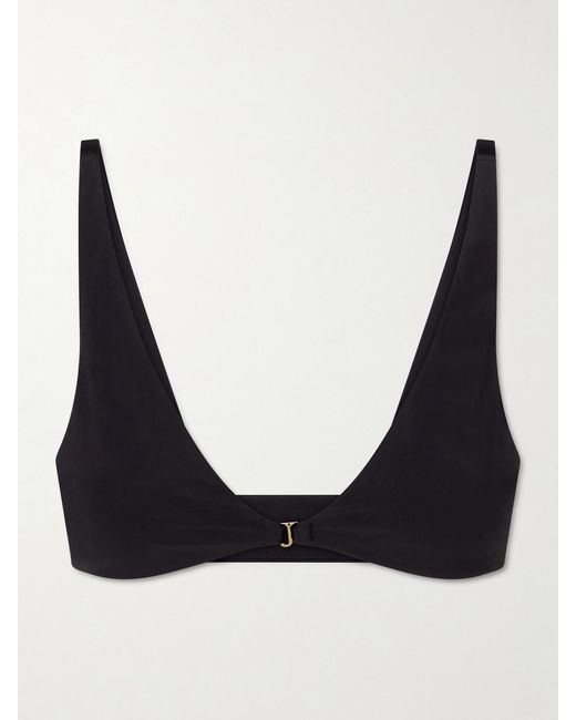 Kiki de Montparnasse Black Echauffe Bikini Top