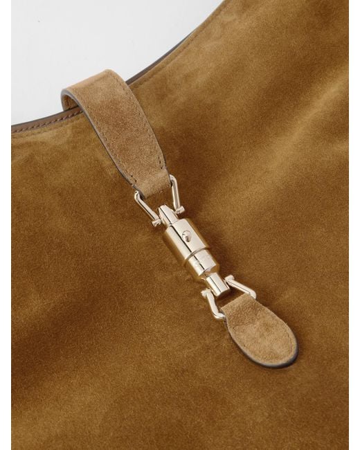 Sac À Main En Daim À Finitions En Cuir Jackie 1961 Gucci en coloris Natural