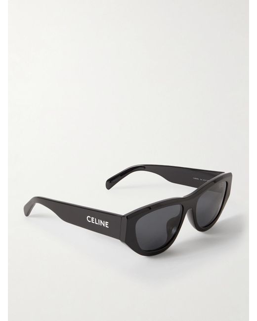 Céline Black Monochroms 01 Sonnenbrille Mit Cat-Eye-Rahmen Aus Azetat