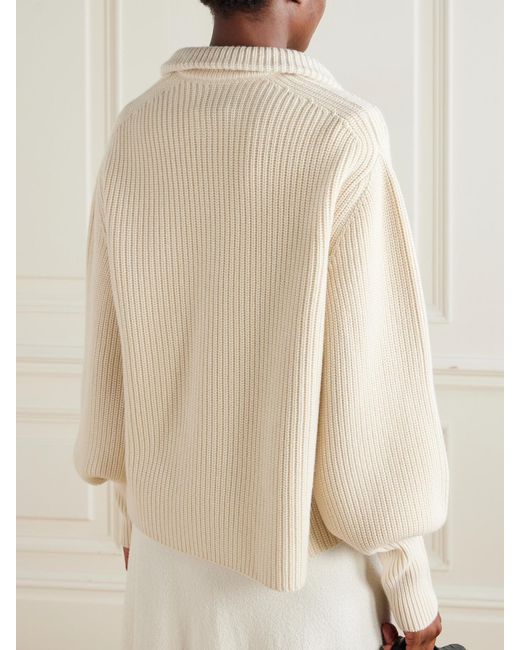 Sa Su Phi Natural Belted Ribbed Cashmere Cardigan