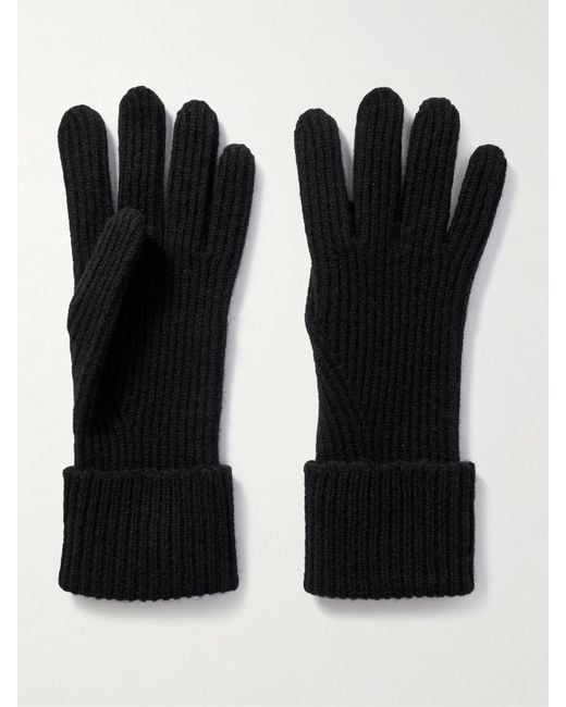 arch4 Black Julian Handschuhe Aus Geripptem Kaschmir