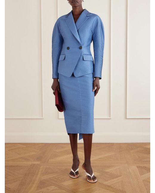 Lanvin Blue Textured-Satin Jacket