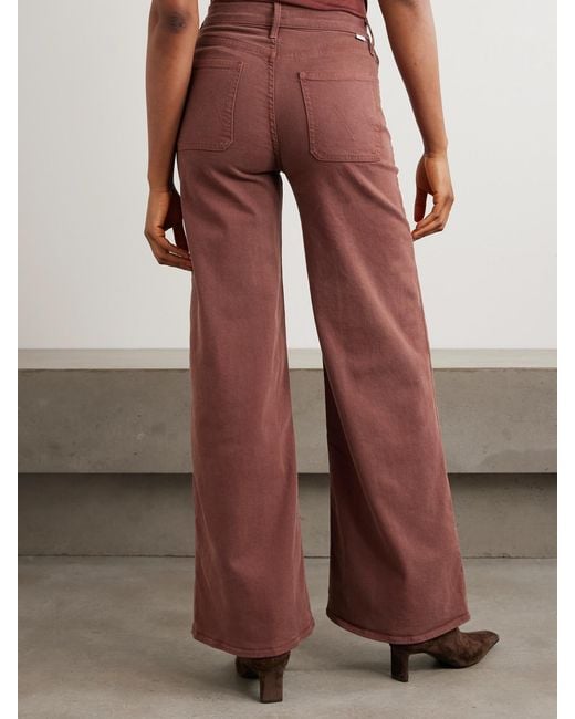 Mother Purple The Patch Pocket Undercover Sneak High-Rise Wide-Leg Jeans