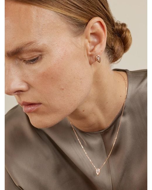 Messika Natural Firey 18-Karat Rose Diamond Earrings